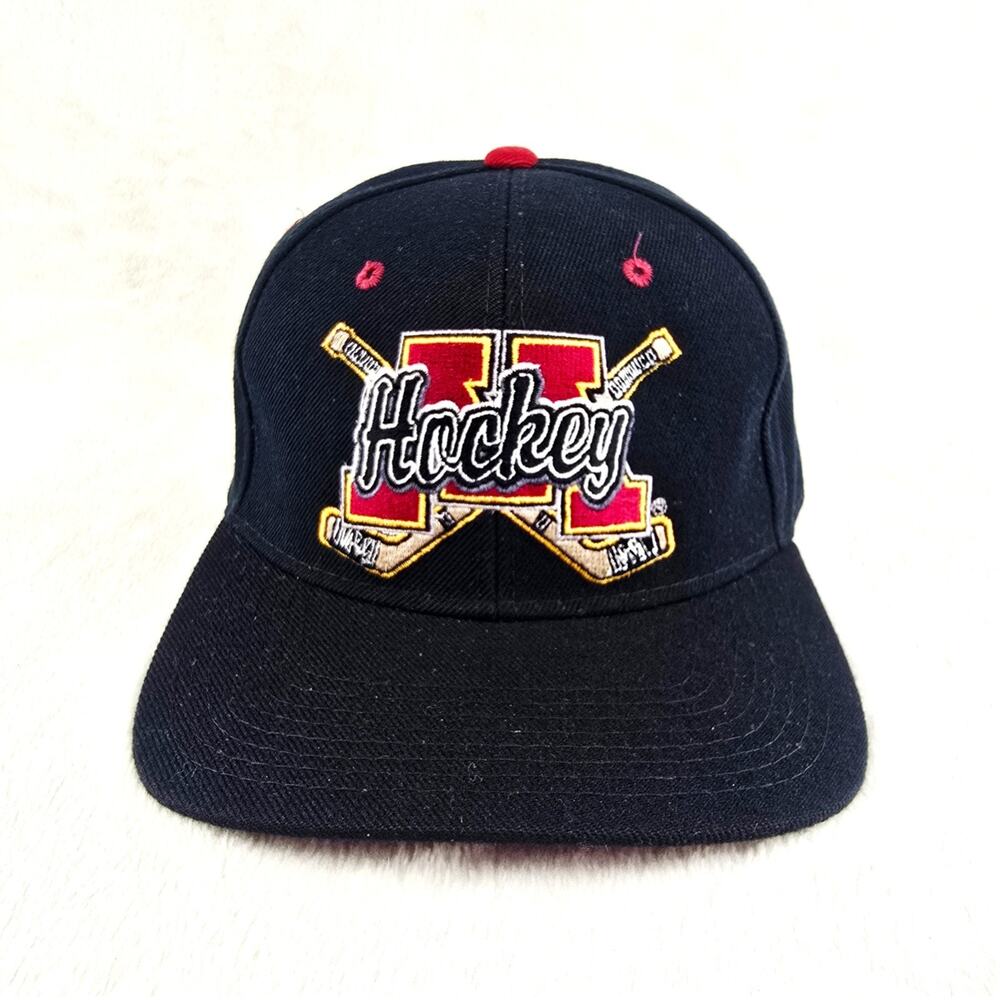 Vintage Minnesota Golden Gophers Fitted Hat 7 5/8 Wool Zephyr Graf-X Hockey 90s